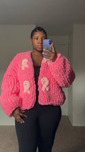 Pink Hope Chunky Cardigan